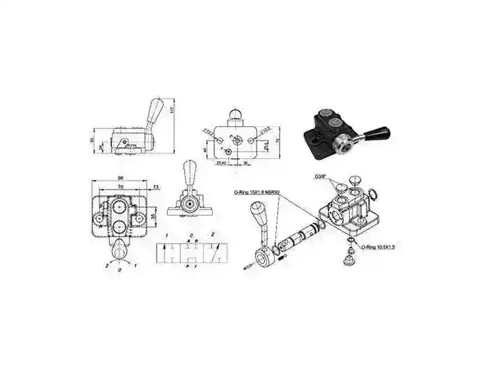 Selector hidraulic Massey ferguson