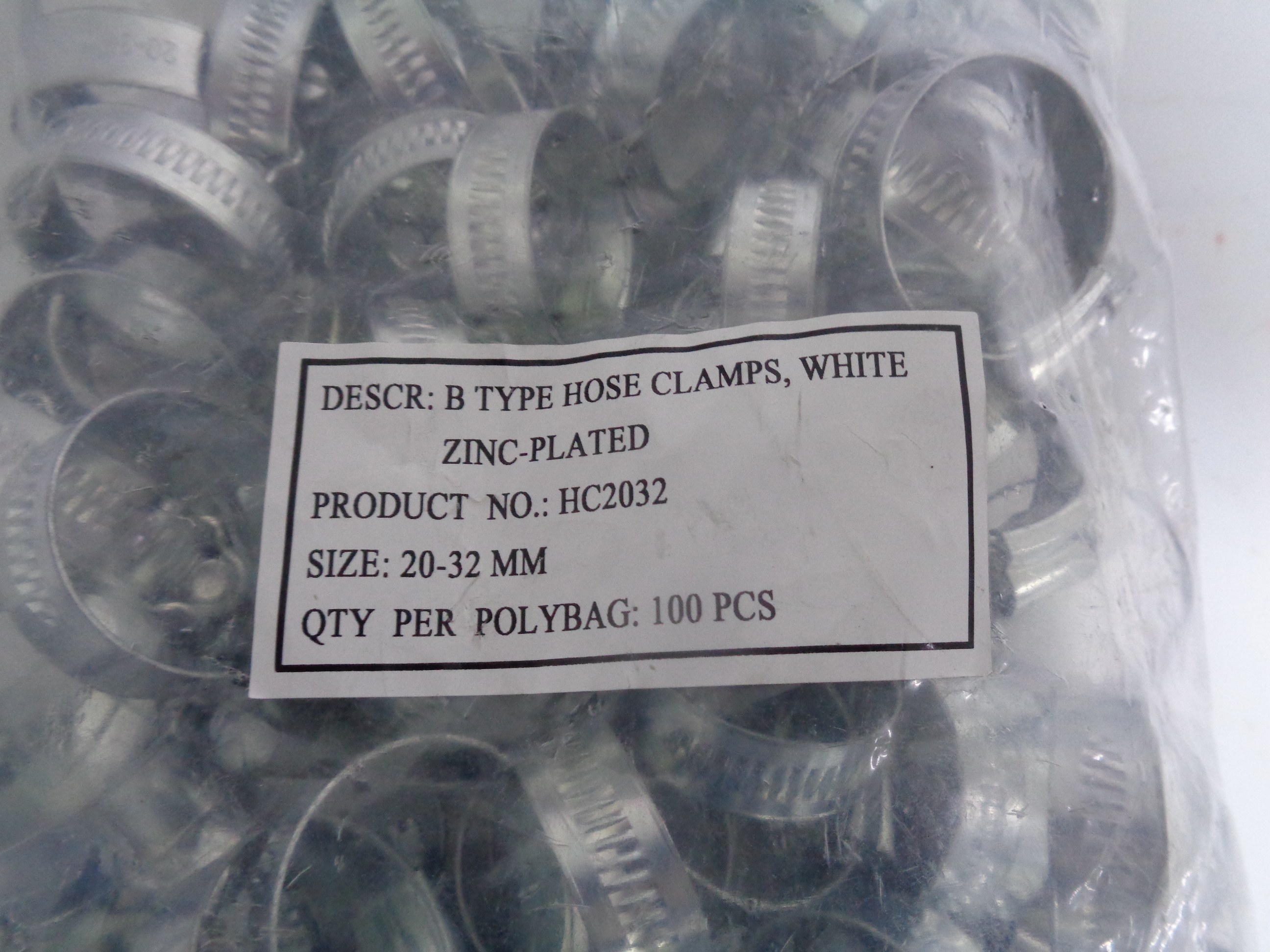 Punga coliere zincate 20-32 mm - 100 bucati