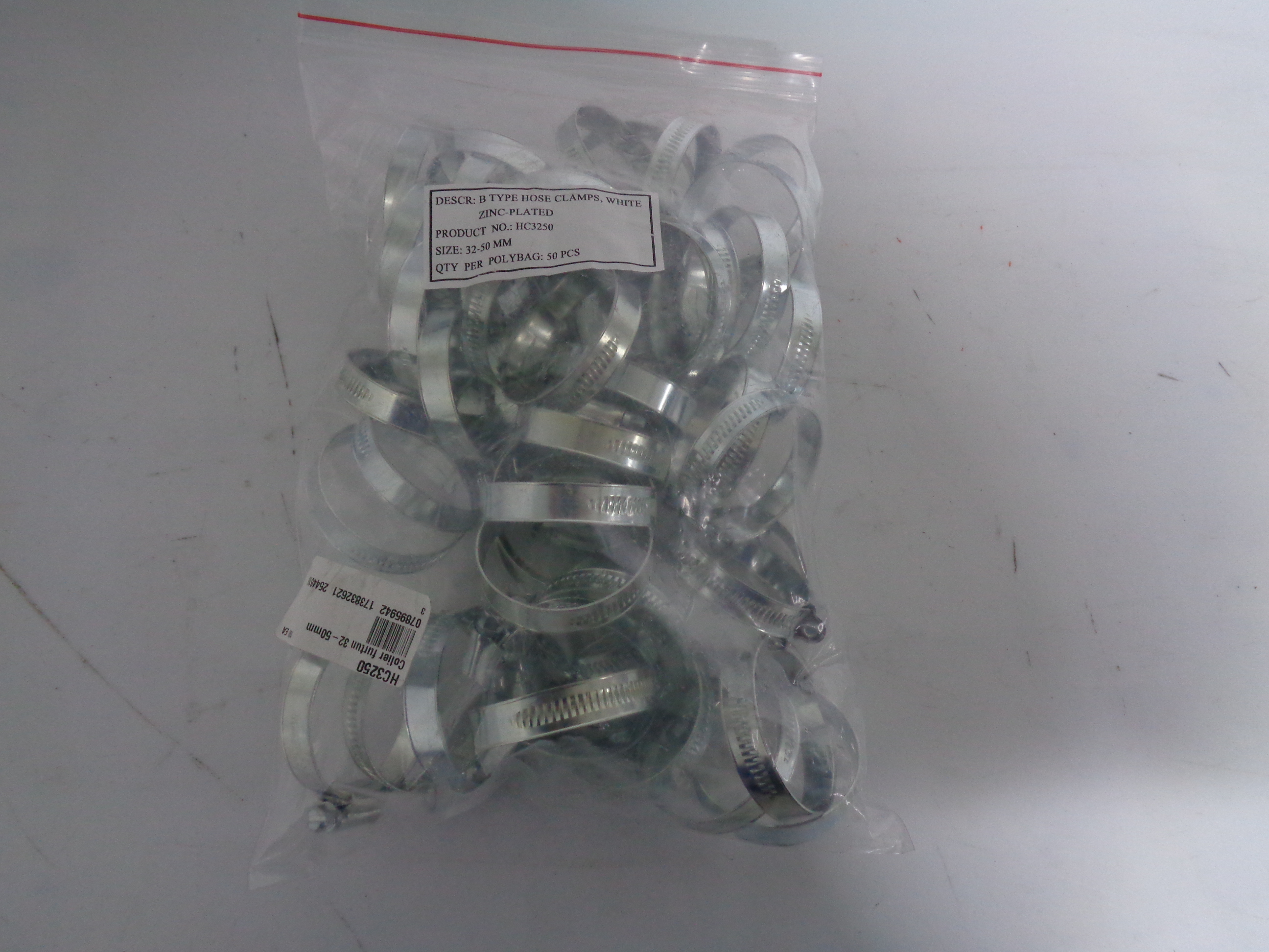 Punga coliere zincate 32-50 mm - 50 bucati